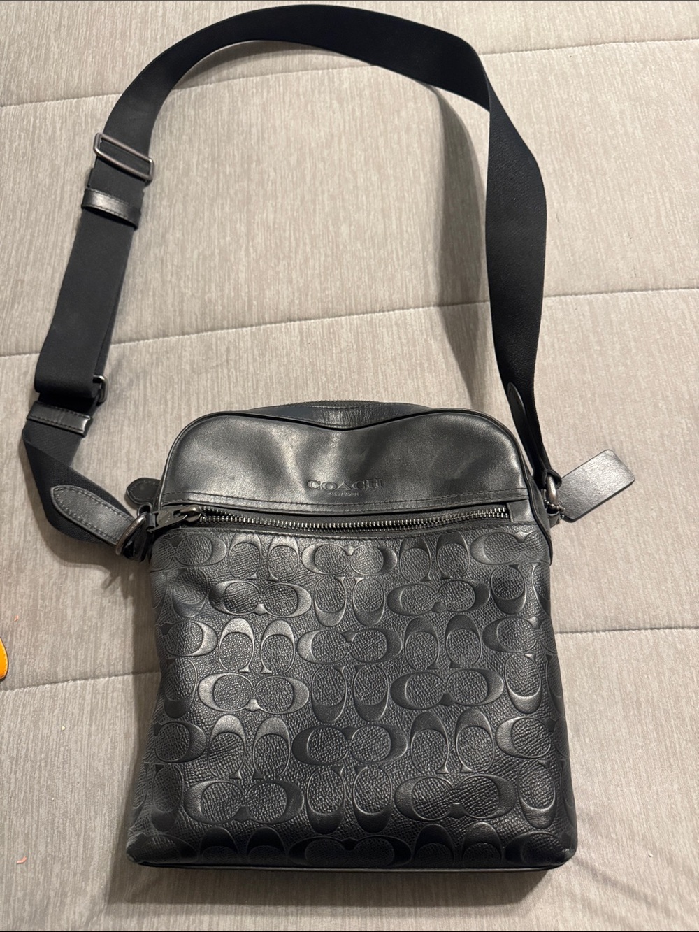COACH  Black Signature Crossbody Bag